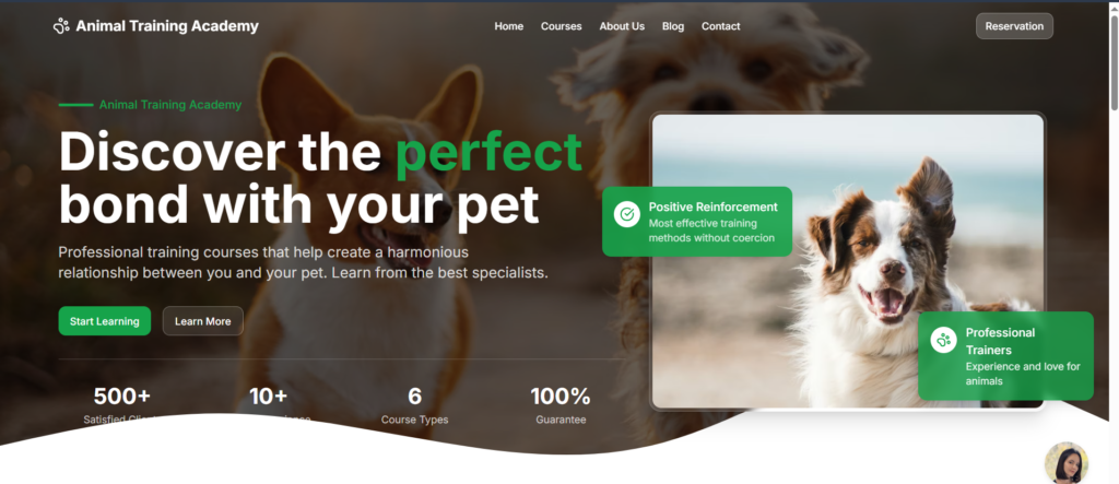Smart Training Academy — головний екран платформи